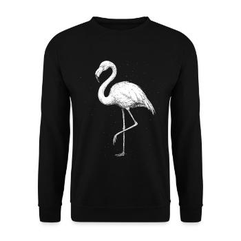 Flamingo - Unisex Pullover - Schwarz - Vorne - Alina (178cm) & Michal (187cm)