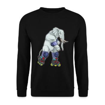 Elefant Inline skating Inline skates - Unisex Sweatshirt - black - Front - Alina (178cm) & Michal (187cm)