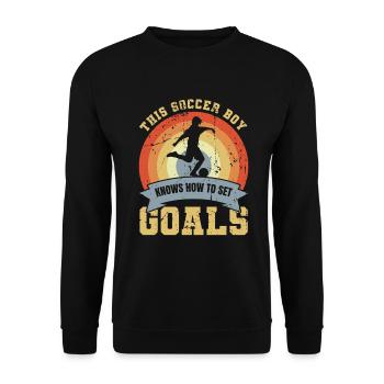 Football masculin - Sweat-shirt Unisexe - noir - Devant - Alina (178cm) & Michal (187cm)