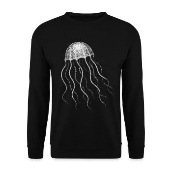 Jellyfish - Unisex Sweatshirt - black - Front - Alina (178cm) & Michal (187cm)