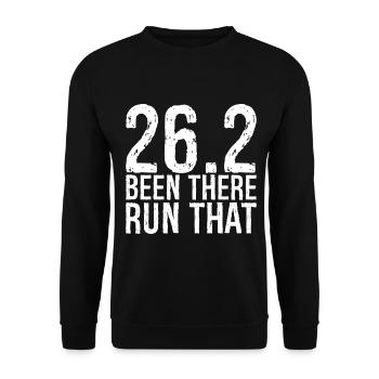 26 waren dort gelaufen, dass - Unisex Pullover - Schwarz - Vorne - Alina (178cm) & Michal (187cm)