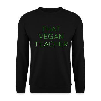 That Vegan Teacher - Unisex Pullover - Schwarz - Vorne - Alina (178cm) & Michal (187cm)
