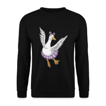 Duck Ballerina Ballet Dance - Unisex Sweatshirt - black - Front - Alina (178cm) & Michal (187cm)