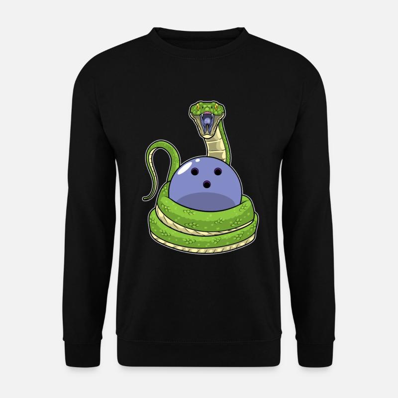 Schlange Bowling Bowlingkugel - Unisex Pullover - Schwarz