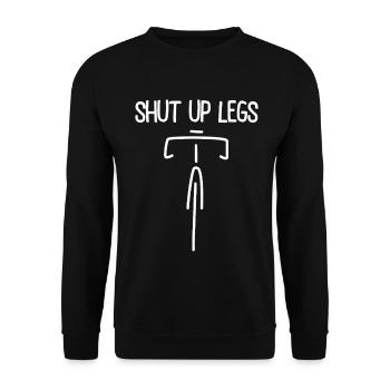 Fixie - Cyclisme - Vélo de route - Shut up Legs - Sweat-shirt Unisexe - noir - Devant - Alina (178cm) & Michal (187cm)