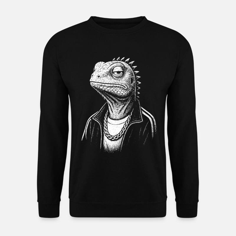 Lézard de style urbain - Sweat-shirt Unisexe - noir