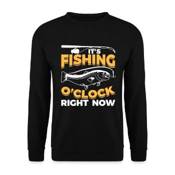 Drôle de dicton de pêcheur - Sweat-shirt Unisexe - noir - Devant - Alina (178cm) & Michal (187cm)