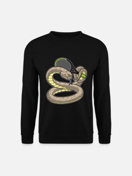 Snake Tennis Racket - Unisex Sweatshirt - black