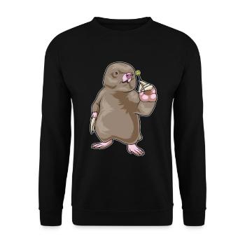 Maulwurf Dart Dartpfeil - Unisex Pullover - Schwarz - Vorne - Alina (178cm) & Michal (187cm)