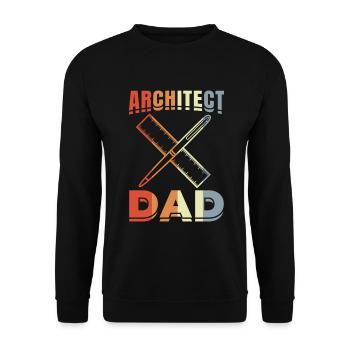 Architect Father - Unisex Sweatshirt - black - Front - Alina (178cm) & Michal (187cm)