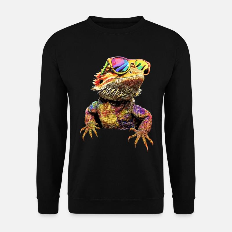 Bearded Dragon Lizard Bearded Dragon Cute Bearded Dragons - Unisex Sweatshirt - black