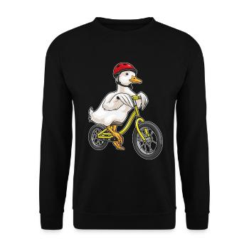 Vélo canard - Sweat-shirt Unisexe - noir - Devant - Alina (178cm) & Michal (187cm)
