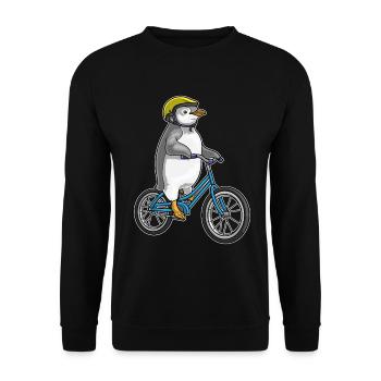 Vélo pingouin - Sweat-shirt Unisexe - noir - Devant - Alina (178cm) & Michal (187cm)