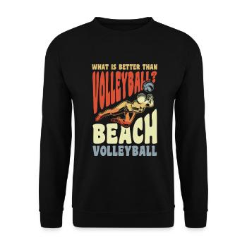 Le beach-volley mieux que le volley-ball - Sweat-shirt Unisexe - noir - Devant - Alina (178cm) & Michal (187cm)