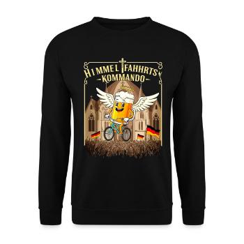 HIMMELFAHHRTS KOMMANDO - Father's Day Tour - Unisex Sweatshirt - black - Front - Alina (178cm) & Michal (187cm)