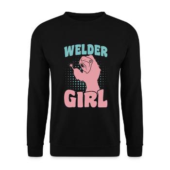 Soudeur drôle - Sweat-shirt Unisexe - noir - Devant - Alina (178cm) & Michal (187cm)