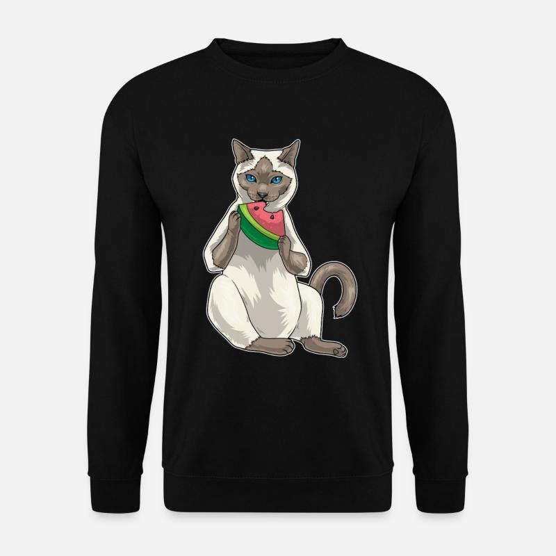 Chat siamois Pastèque - Sweat-shirt Unisexe - noir