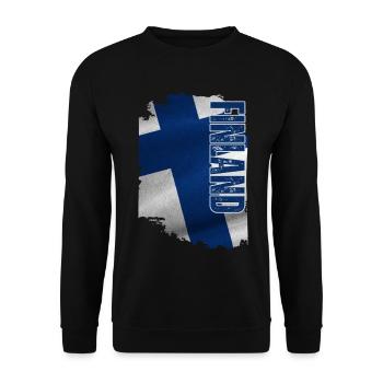Finland Flag Vertical, I Love Finland - Unisex Sweatshirt - black - Front - Alina (178cm) & Michal (187cm)
