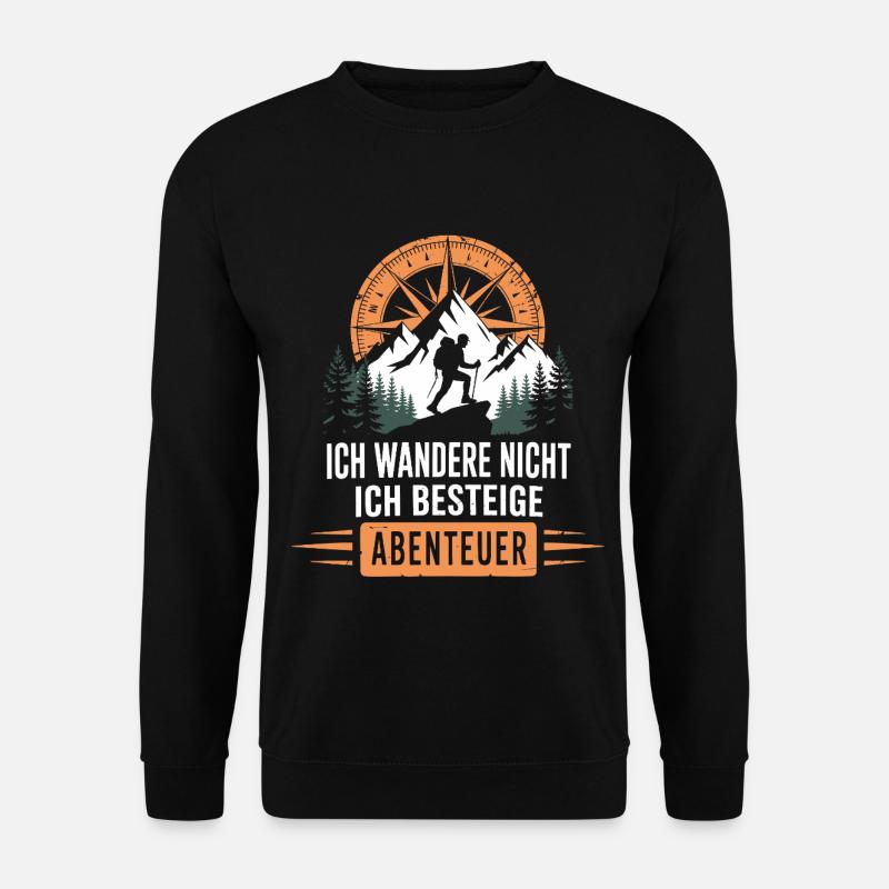 Wandern Abenteuer Wander Shirt - Unisex Pullover - Schwarz