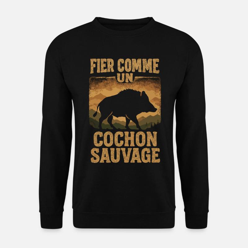 Fier Comme Un Cochon Sauvage - Sweat-shirt Unisexe - noir