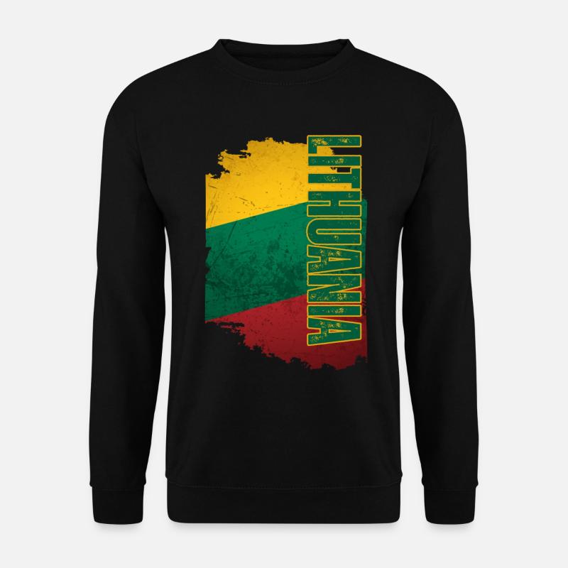 Vertical Lithuanian flag, Lithuanian pride - Unisex Sweatshirt - black
