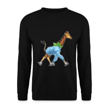 Patins de patinage sur glace Girafe - Sweat-shirt Unisexe - noir - Devant - Alina (178cm) & Michal (187cm)