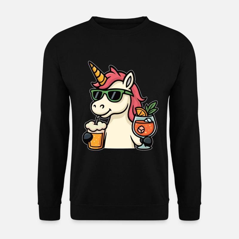 Einhorn trinken - Unisex Pullover - Schwarz