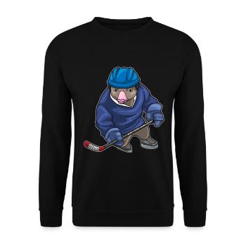 Mole Hockey Hockey Stick - Unisex Sweatshirt - black - Front - Alina (178cm) & Michal (187cm)