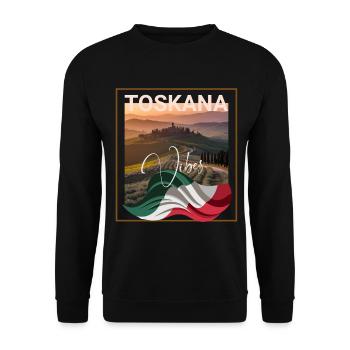 Tuscany Vibes Italian Region - Unisex Sweatshirt - black - Front - Alina (178cm) & Michal (187cm)