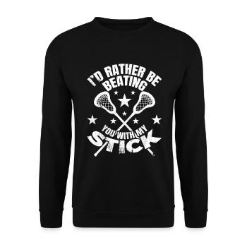 Je préfère te battre avec mon bâton - Sweat-shirt Unisexe - noir - Devant - Alina (178cm) & Michal (187cm)