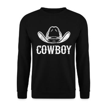 Cowboy - Unisex Sweatshirt - black - Front - Alina (178cm) & Michal (187cm)