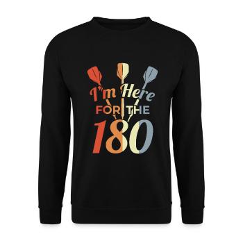 Je suis là pour le 180 - Sweat-shirt Unisexe - noir - Devant - Alina (178cm) & Michal (187cm)