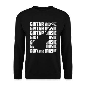 Funny guitar music - Unisex Sweatshirt - black - Front - Alina (178cm) & Michal (187cm)