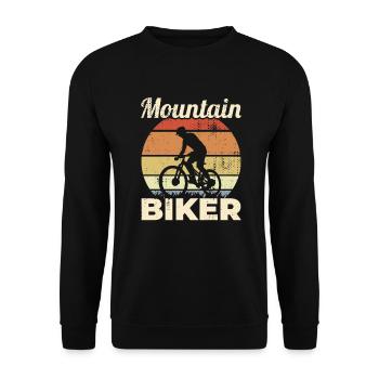 VTT vintage - Sweat-shirt Unisexe - noir - Devant - Alina (178cm) & Michal (187cm)