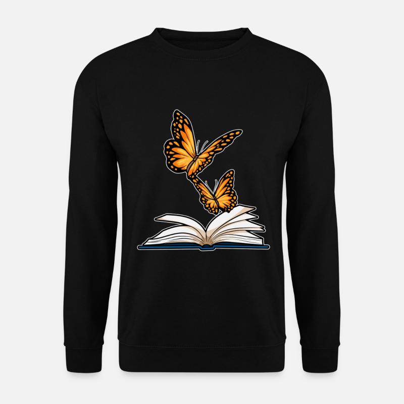 Livre Papillon - Sweat-shirt Unisexe - noir