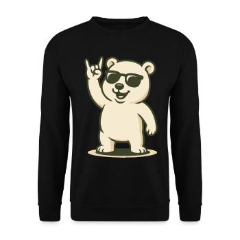Rocker arctique - Sweat-shirt Unisexe - noir - Devant - Alina (178cm) & Michal (187cm)
