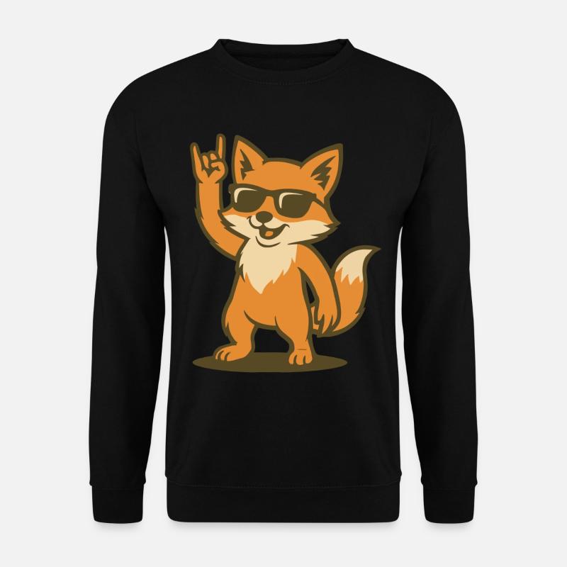 Fox on Fire - Unisex Pullover - Schwarz