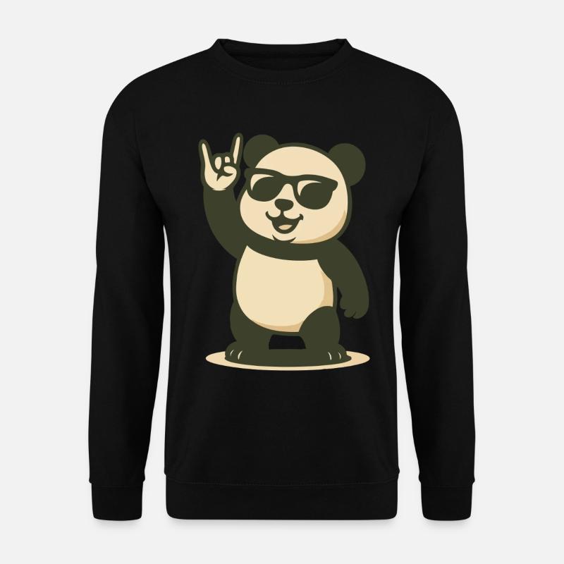 Rockin’ Panda Vibes - Unisex Pullover - Schwarz