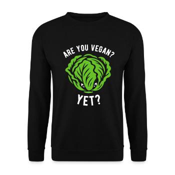 Salat - Are you vegan? Yet? - Vegane Ernährung - Unisex Pullover - Schwarz - Vorne - Alina (178cm) & Michal (187cm)