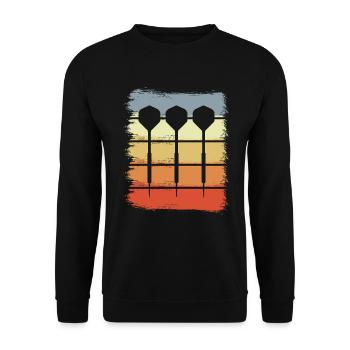 Retro Darts - Unisex Sweatshirt - black - Front - Alina (178cm) & Michal (187cm)