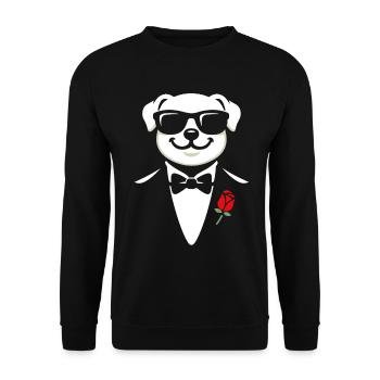 Gentleman Pup - Unisex Sweatshirt - black - Front - Alina (178cm) & Michal (187cm)