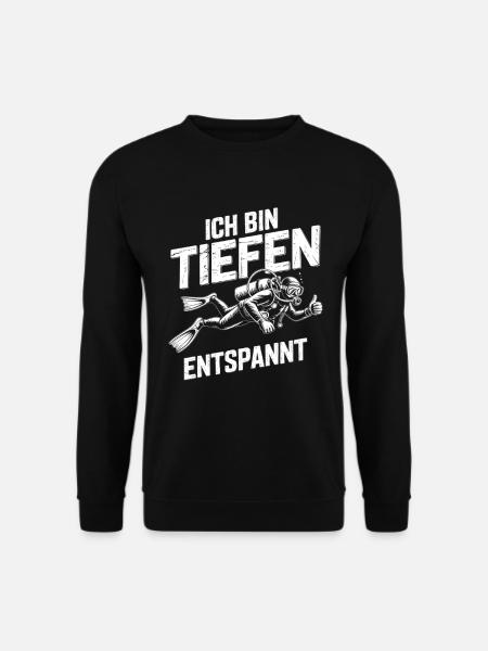 Ich bin tiefenentspannt Taucher - Unisex Pullover - Schwarz