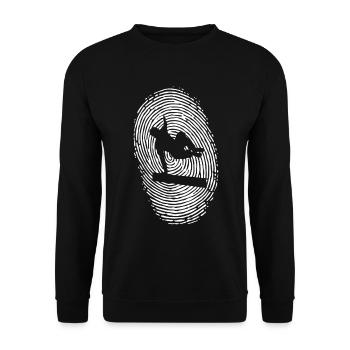 Parkour Jump - Dynamic Urban Design - Unisex Sweatshirt - black - Front - Alina (178cm) & Michal (187cm)