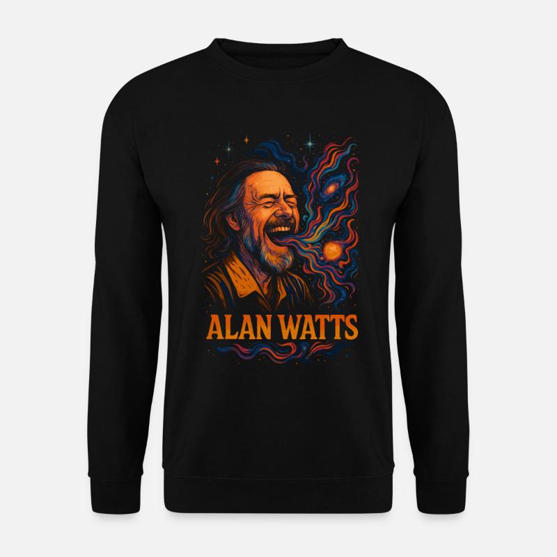 Alan Watts Cosmic Laugh Tee - Unisex Sweatshirt - black