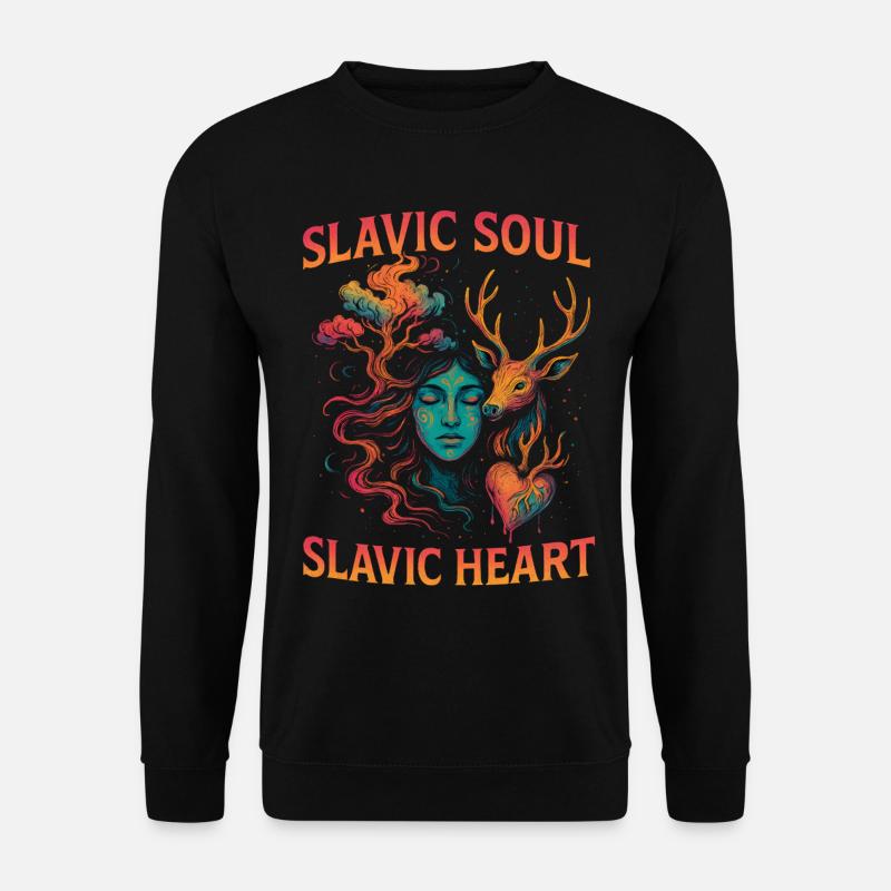 Slavic Soul Slavic Heart Artwork - Unisex Sweatshirt - black