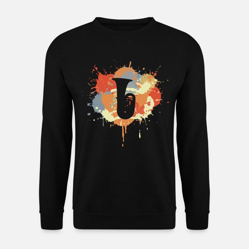 Tuba Skizze - Unisex Pullover - Schwarz