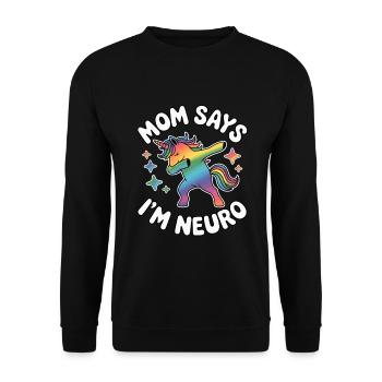 Neurodivers - Unisex Pullover - Schwarz - Vorne - Alina (178cm) & Michal (187cm)