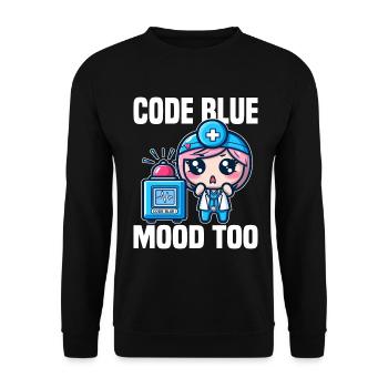 CODE BLUE, MOOD TOO - DOKTOR GESCHENK - Unisex Pullover - Schwarz - Vorne - Alina (178cm) & Michal (187cm)