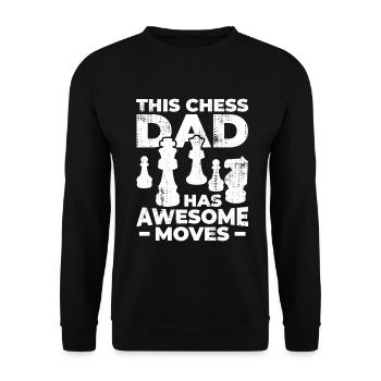 Chess Father - Unisex Sweatshirt - black - Front - Alina (178cm) & Michal (187cm)