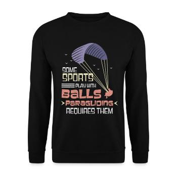 Mut zum Flug - Unisex Pullover - Schwarz - Vorne - Alina (178cm) & Michal (187cm)